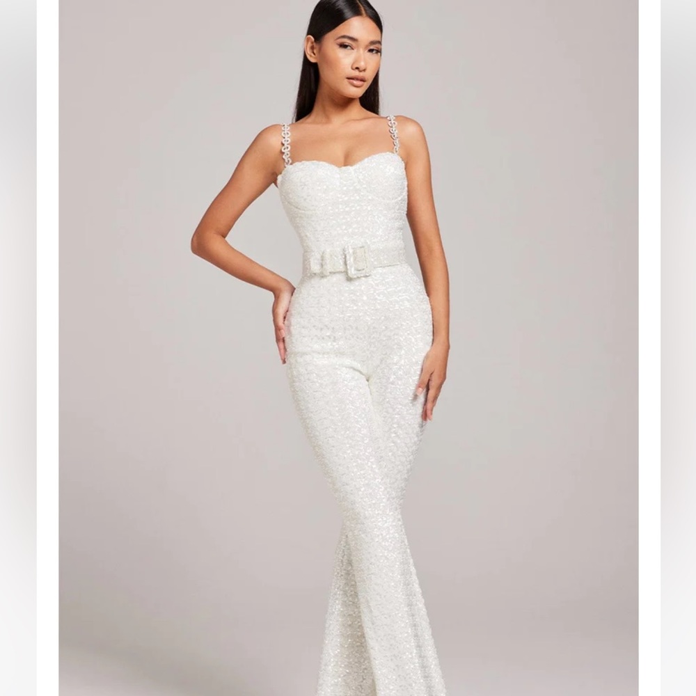 Lucinda White Jumpsuit - Nadine Merabi